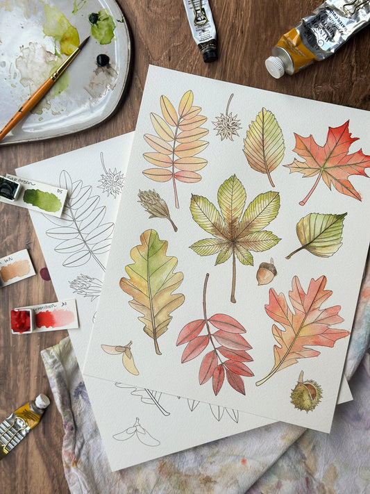 Falling Leaves - Watercolor for Beginners