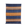 Handwoven Alpaca Throw Blanket From Ecuador - Copper & Navy Camilo Throw - Kallpa Collection