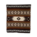 Handwoven Reversible Sunset Diamond Red Brown Blue & Cream Alpaca Throw Blanket - Yachana Collection