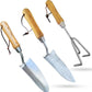 Classic Garden Tool Set - Includes Hand Trowel Transplanter Cultivator