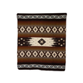 Handwoven Reversible Sunset Diamond Red Brown Blue & Cream Alpaca Throw Blanket - Yachana Collection