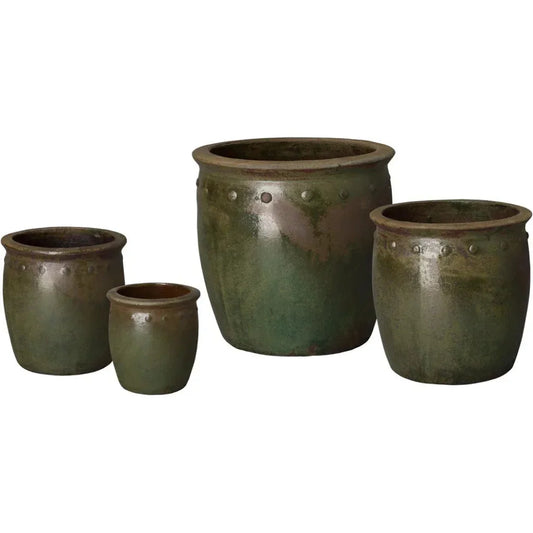 Handcrafted Round Ceramic Planter